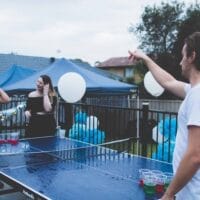 Play beer pong without a table