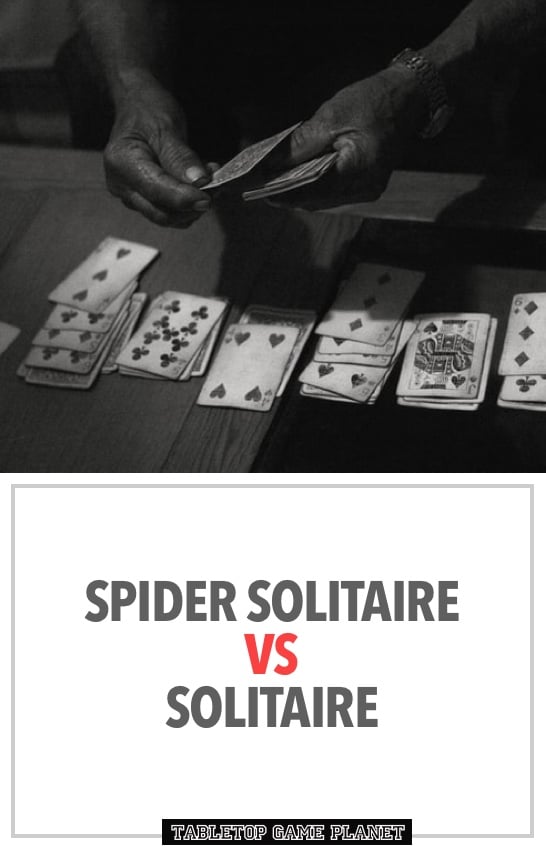 Spider solitaire versus solitaire