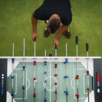 Spin the ball in foosball